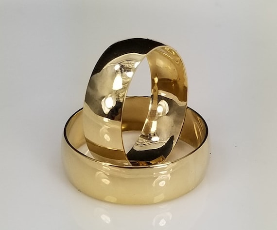 Set de anillos de matrimonio en Oro - Etsy España