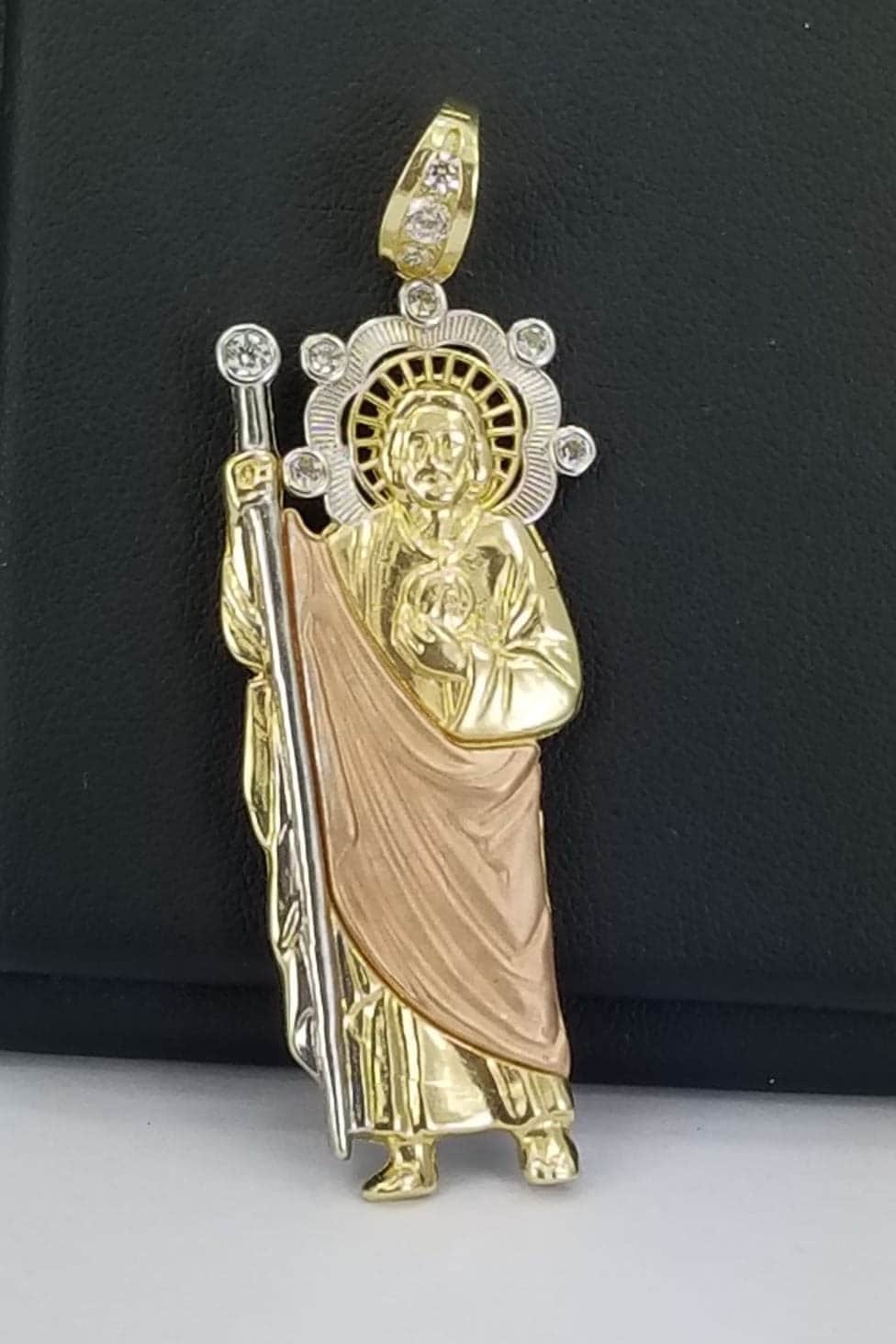 Colgante De San Judas Tadeo En 3 Tonos 