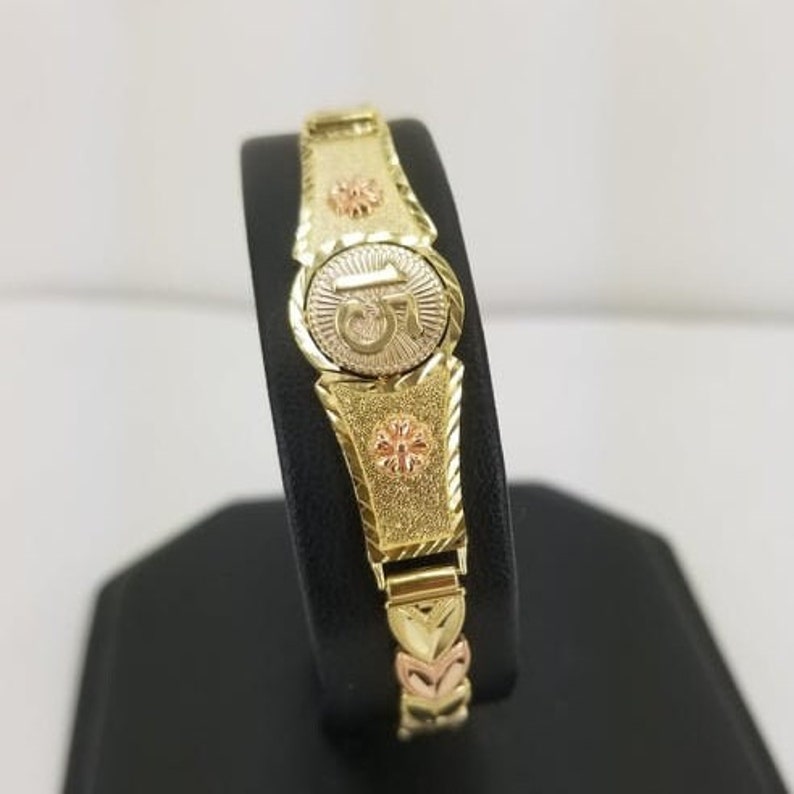 14K Gold Quinceanera Bracelet Pulcera De Quinceanera En Oro Etsy