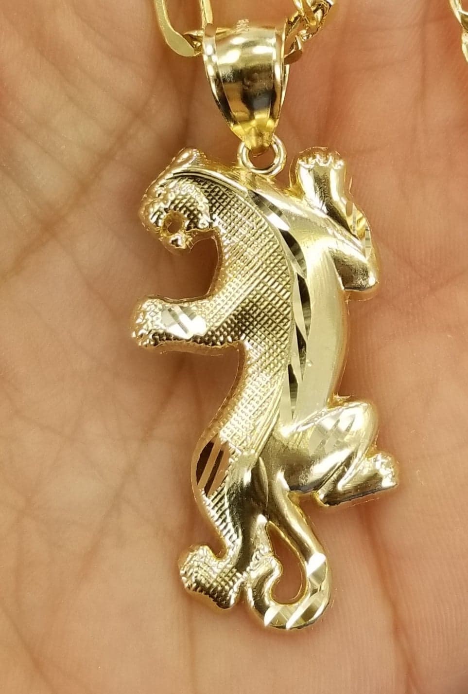 Gold panther best sale necklace