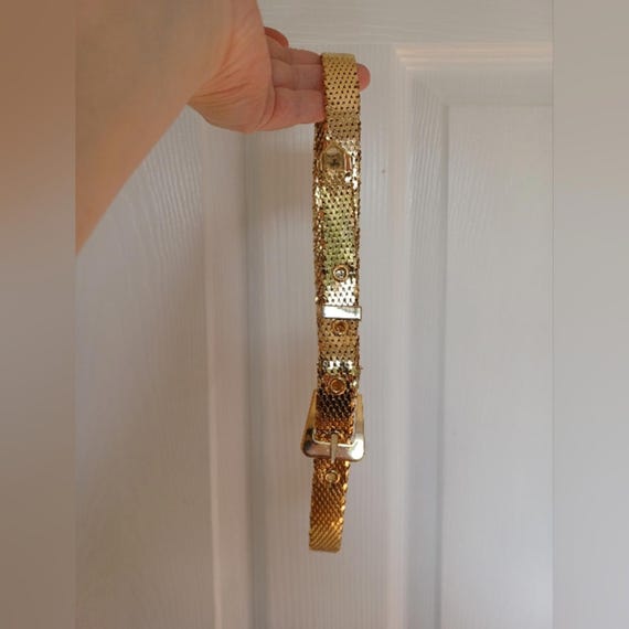 Vintage Whiting and Davis Gold Belt - Etsy
