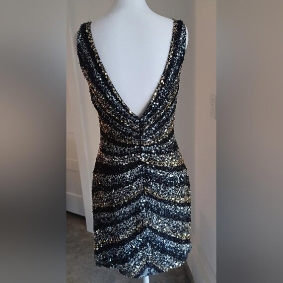 Vintage Scala Black and Gold Sequin and Beaded Mi… - image 7