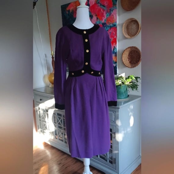 purple dress saks Silk mid-length dress Saks Fifth Avenue Collection Purple size S International in Silk