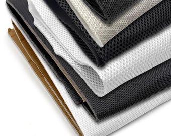 DIY Shoemaking Material 6-Pack: Polyester Mesh, Foam, Tricot - Black & White