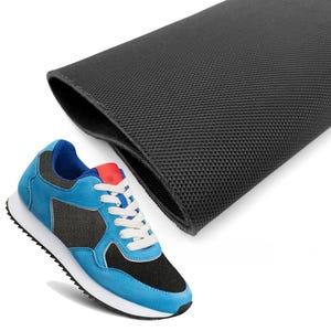 Knit Mesh Black Shoe Material Polyester Mesh DIY Footwear Parts Shoemaking Supplies Shoe repair parts 14in x 28in sheets