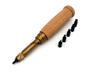 Screw Hole Punch for Leathercraft & DIY Shoemaking Tool Adjustable Japanese Made