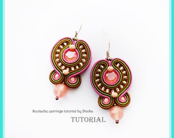 SOMENTE TUTORIAL! Tutorial de brincos de soutache
