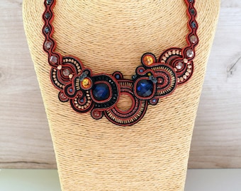 Soutache jewelry. Soutache necklace