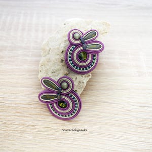 Stud soutache earrings