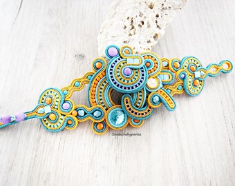 Colorful soutache bracelet