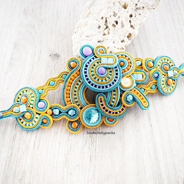 Bracciale soutache colorato