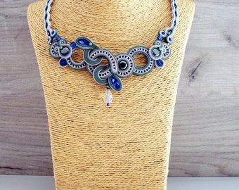 Soutache jewelry. Soutache necklace