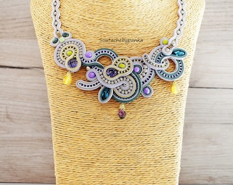 Soutache jewelry. Soutache necklace