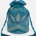 Vintage Inspired Beatrice Bucket Pouch clutch purse bag Teal Wedding Bridal Bridesmaids Embellished 20s Great Gatsby Flapper Art Deco