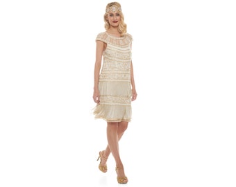 ivory flapper dress