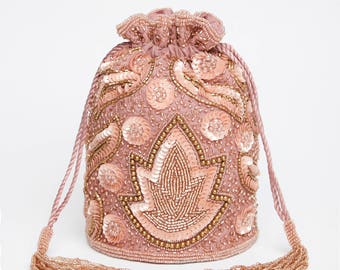 Small rose gold purse sale