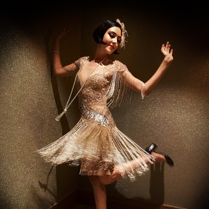 Sequin fringe swing dress on sale
