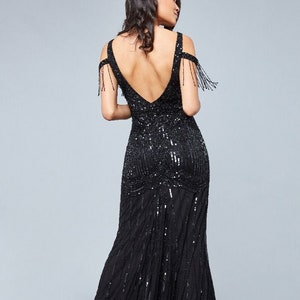 1920s sequin backless formal dress US Warehouse] 1920s Sequin Backless Formal Dress