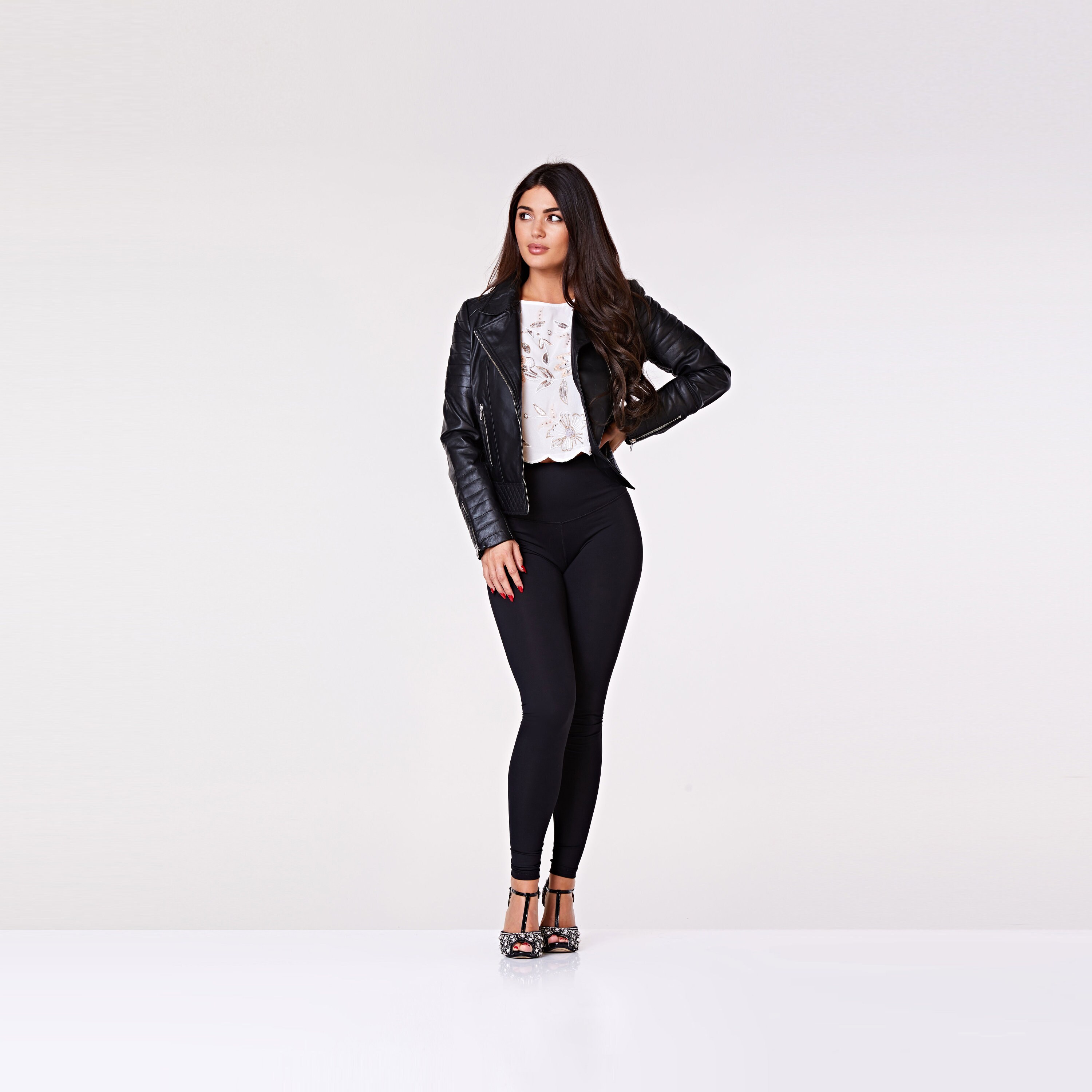 Image of Blair Genuine Leather Jacket Biker Black