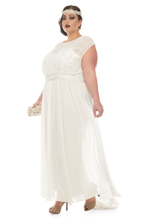 white maxi wedding dress