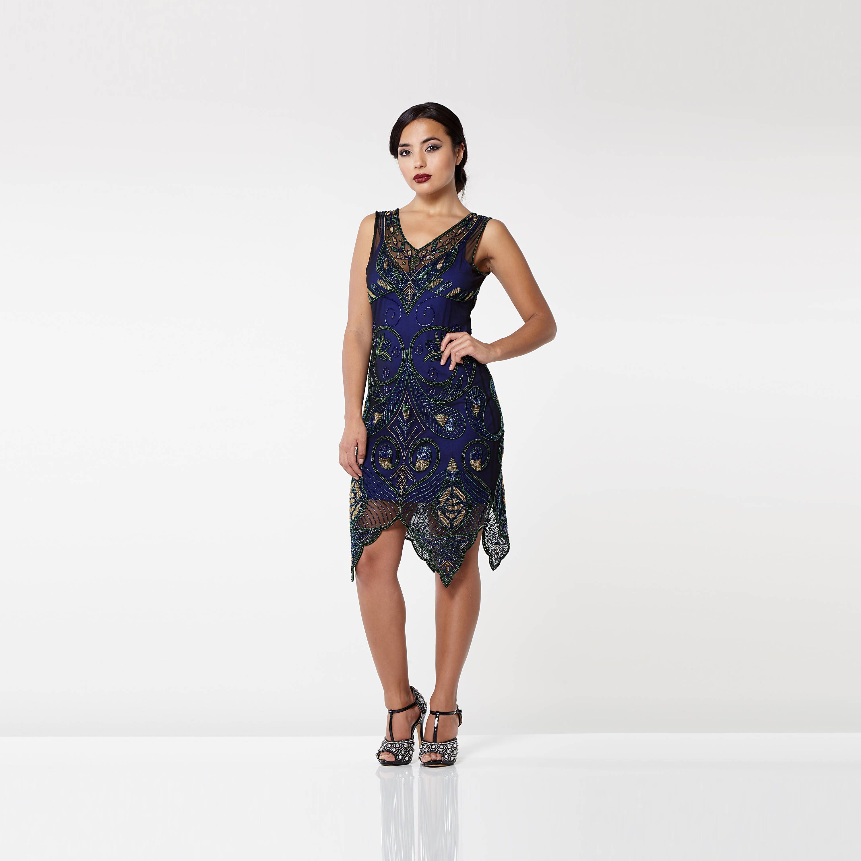 blue great gatsby dress