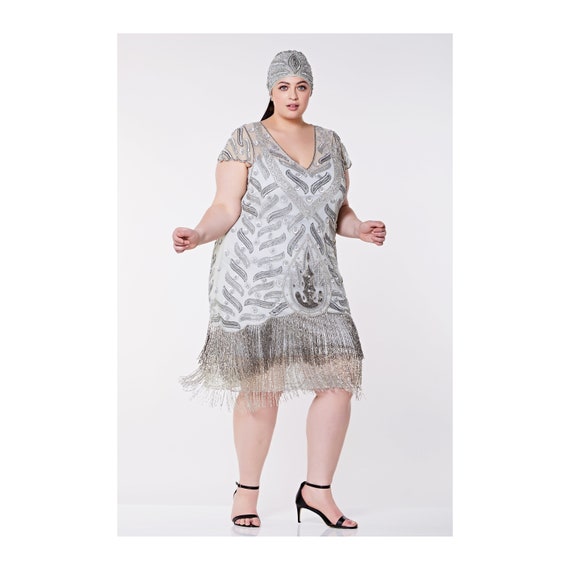 grey flapper dress
