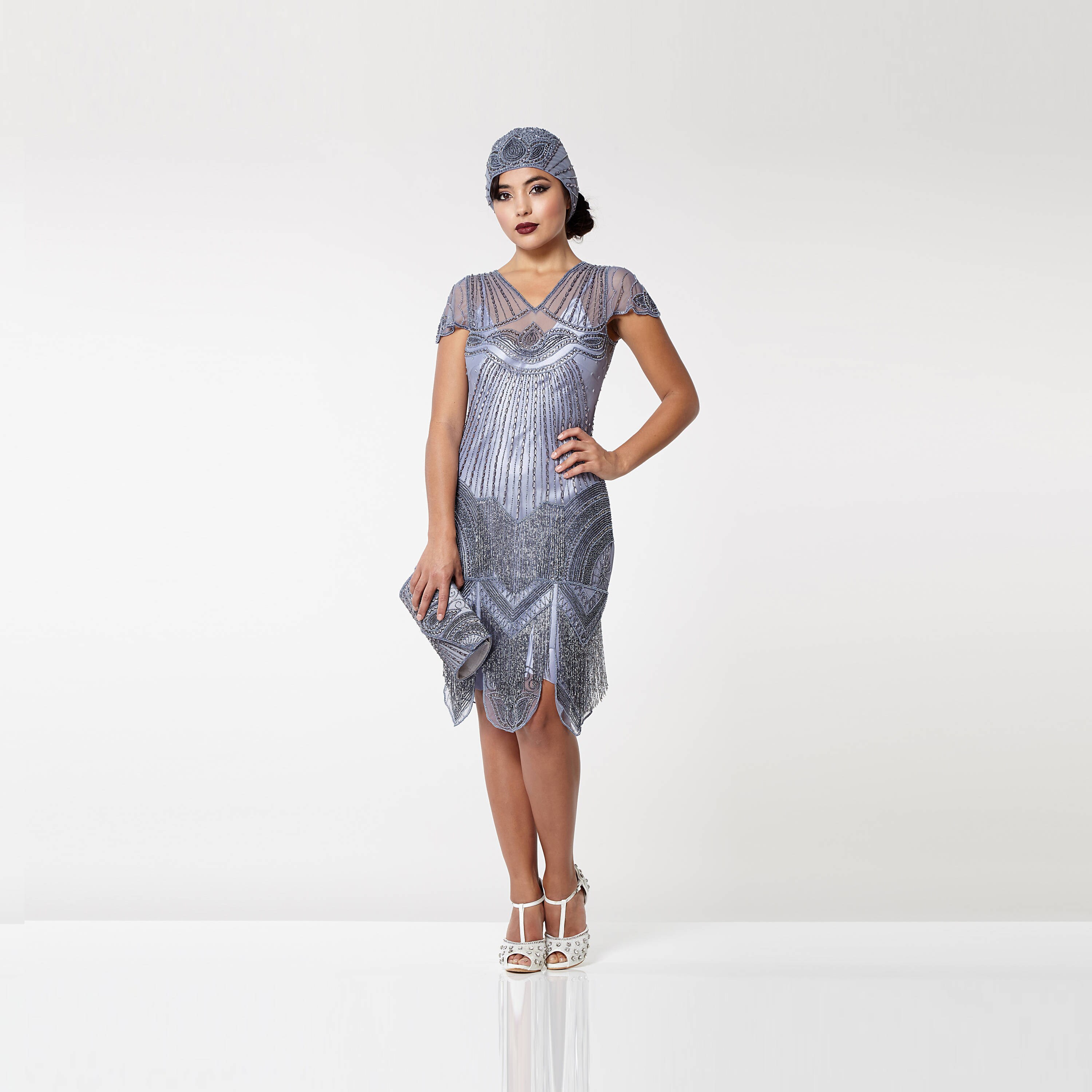 lilac flapper dress