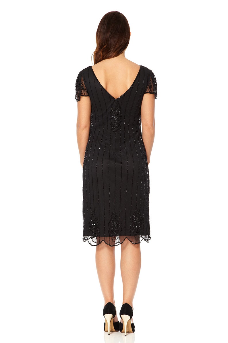 US28 UK32 AUS32 EU60 Downton Abbey Black Plus size Dress ...