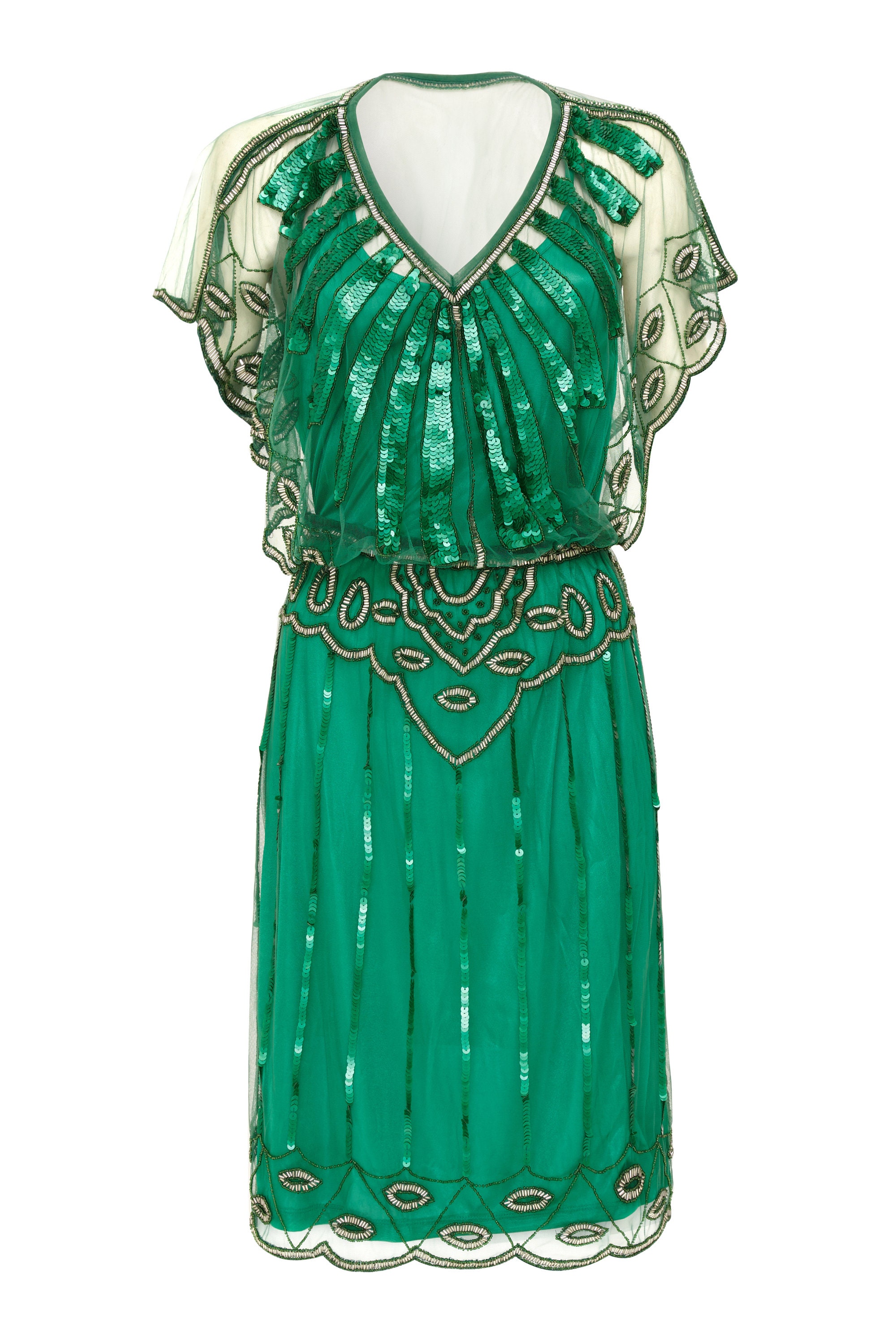 emerald green gatsby dress