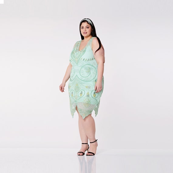 mint green flapper dress