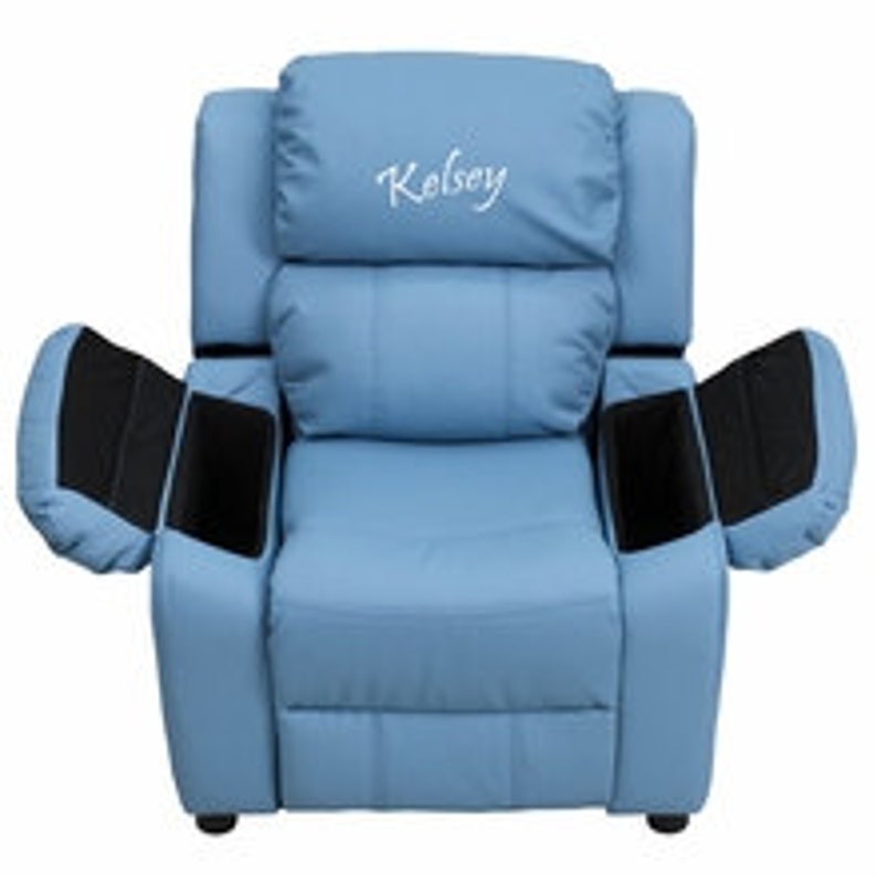 Kids Personalized Recliner Arm Chair With Storage Padded Etsy