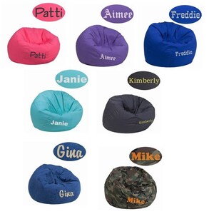 Kids Size Personalized Bean Bag Chairs, Personalized Bean Bag Chair For Toddler