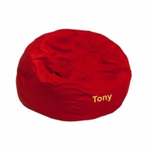 kids Size personalized bean bag chairs embroidered chairs image 3