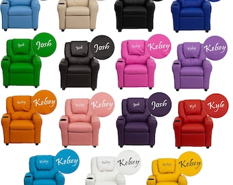 Kids Personalized Recliner Arm Chairs- Embroidered Chairs