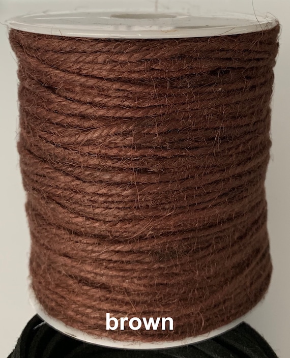 Jute Twine Cord Non-Polished 2mm 10 mix color 10 yards each color 100yds total