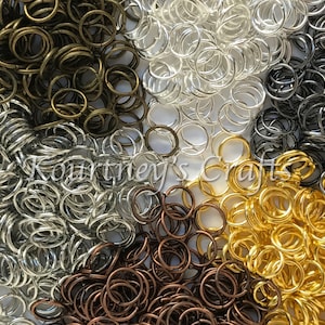 4mm, 5mm, 6mm, 7mm, 8mm, Jump Rings Close but Unsoldered Assorted Colors