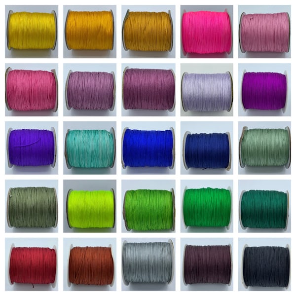 0.8mm 130 yards Braided NYLON Cord - Nylon Silk Chinese Knot Shamballa Macrame Knotting Diy Beading String Thread Cording