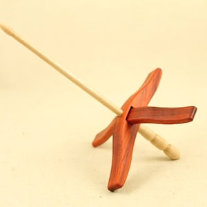 African Padauk Medium Glider Turkish Drop Spindle