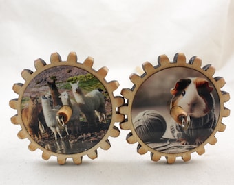Inlay sublimated gear spindles