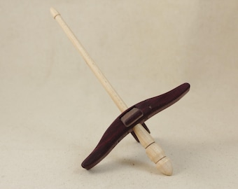 06.30.03 Purpleheart Mini Glider Turkish Drop Spindle