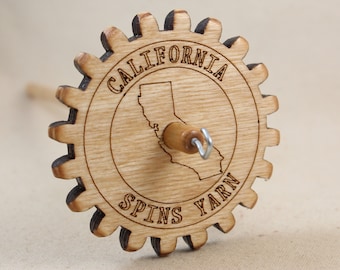 Custom State Gear Top Whorl Drop Spindle
