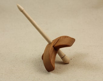 5/8" Cherry Mini Turkish Drop Spindle 2.5 inch arms 4.25 tall