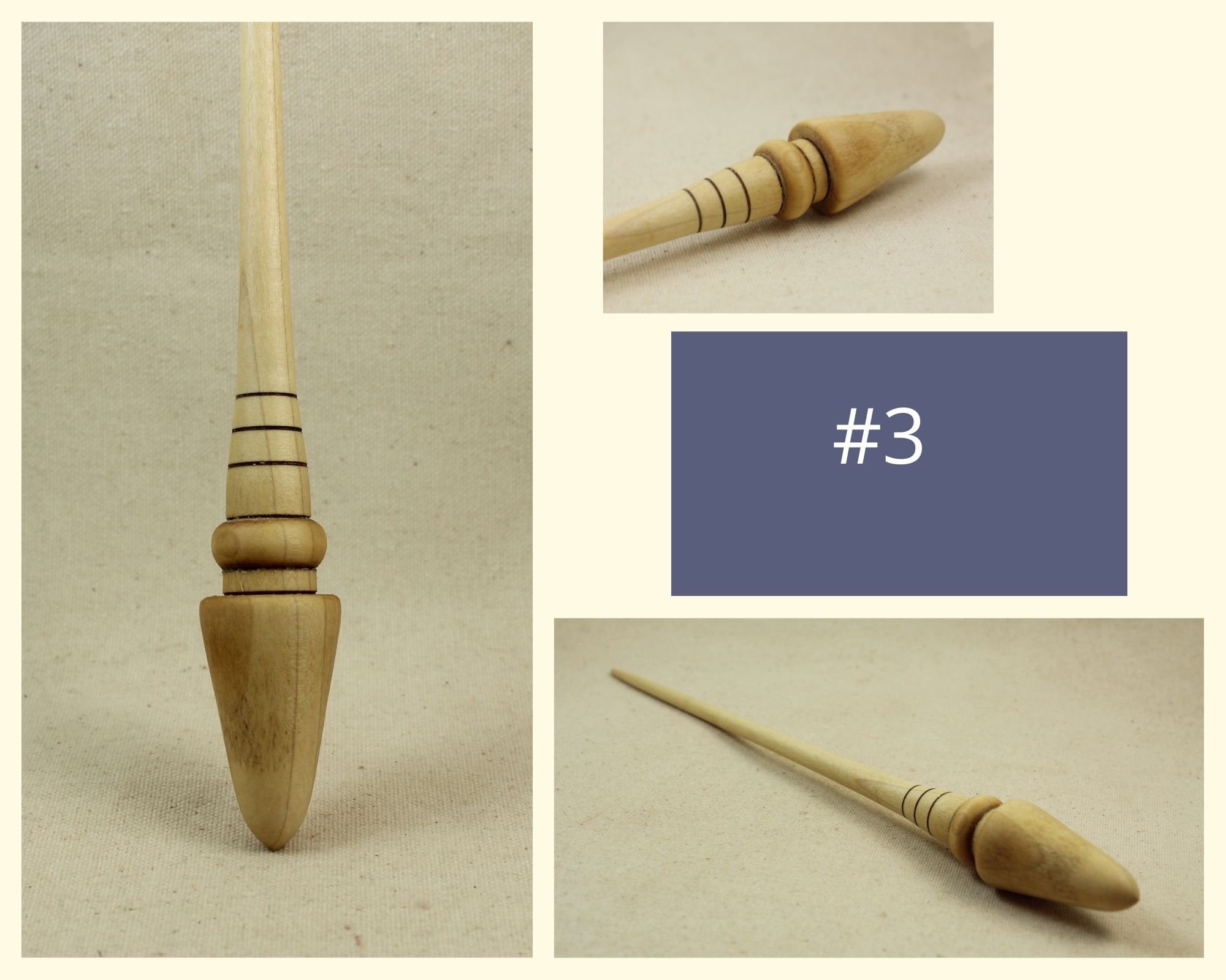 Russian support spindle with a metal tip Materials Weaving & Tapestry