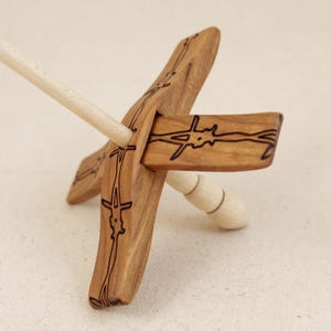 Barbed Wire Cherry Mini Glider Turkish Drop Spindle