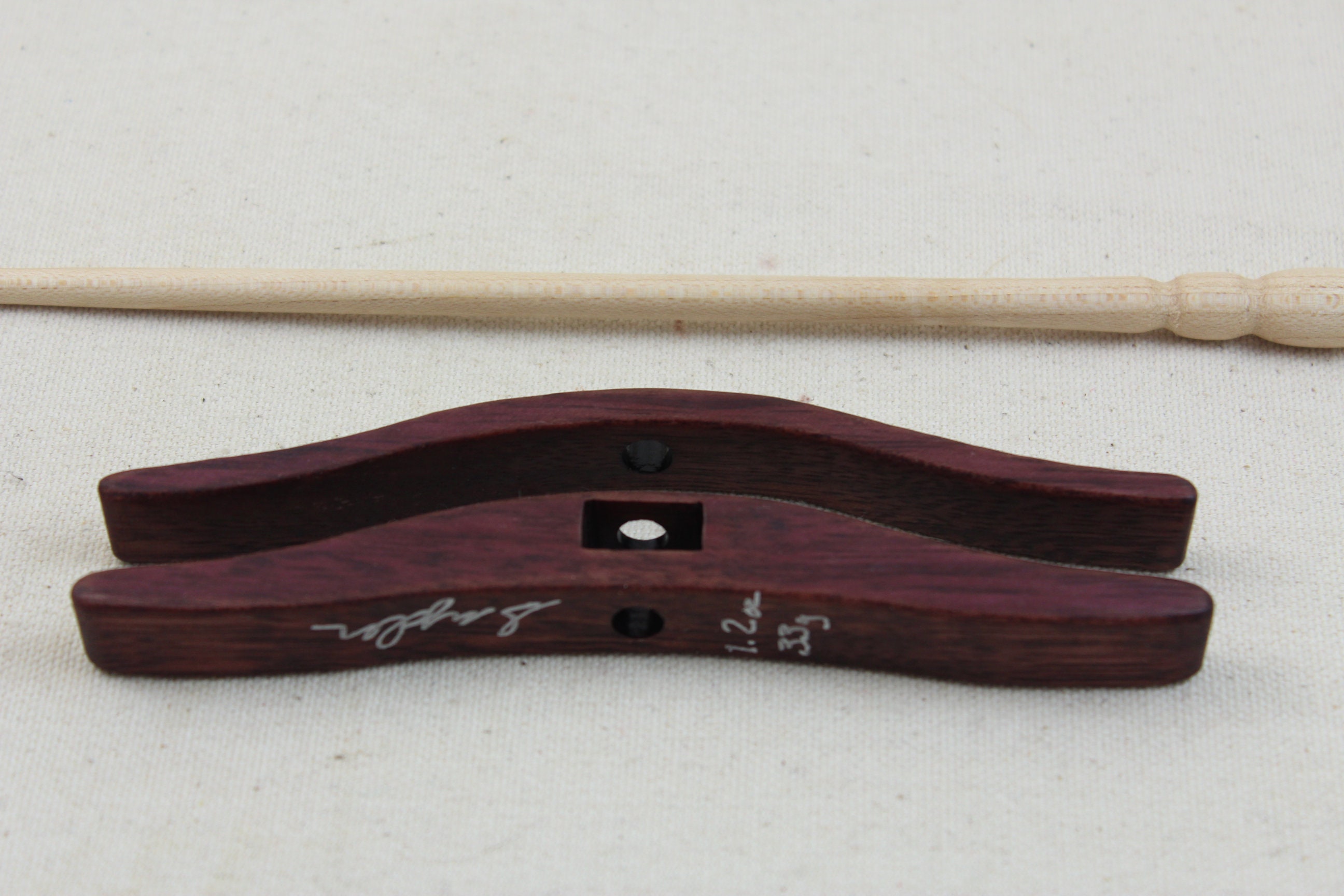 Purpleheart Full Size Glider Turkish Drop Spindle