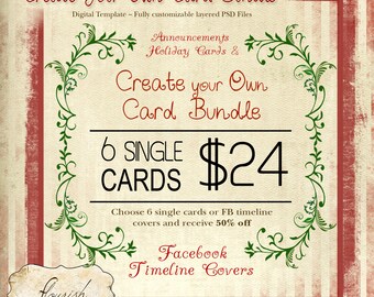 Custom Cards Bundle - 6 cards - Special Templates Promo