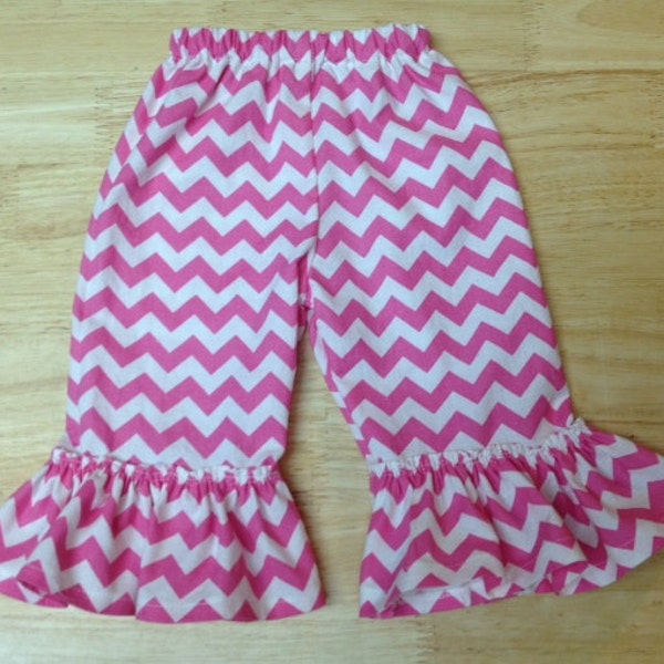 Little Girls Ruffle Pants Etsy