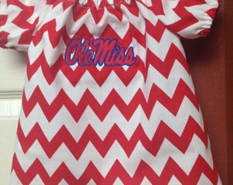 Mississippi Kids Dress, Ole Miss Baby Outfit, College Football Custom Outfit, Mississippi Rebels, Football Dress for Girls