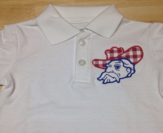 Colonel Applique on Pique Polo, Tshirt or Onesie