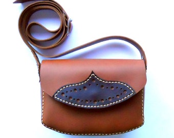 LEATHER PURSE / handmade leather bag